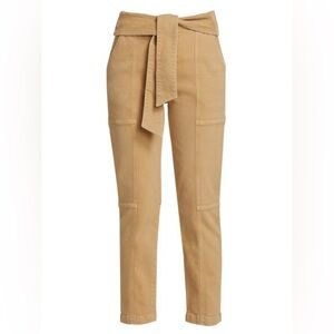 Jonathan Simkhai Standard Henley Tie Waist Straight Pants Size 29